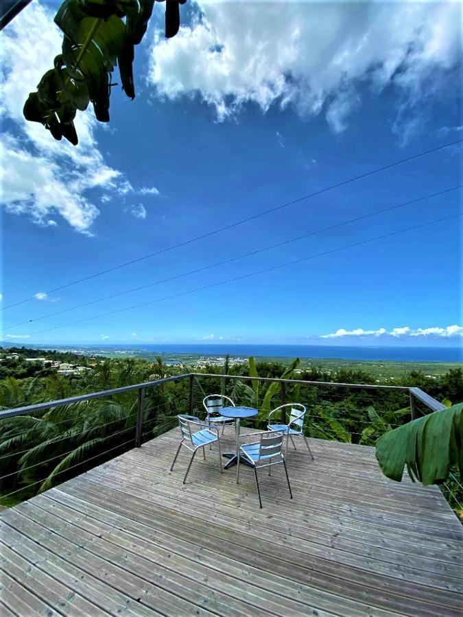 Lounge des hauts 3 maisons à L'étang-Salé sans vis à vis avec vue panoramique Océan et Montagne Exterior foto